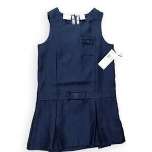 Izod Navy Blue Girls Classic Jumper Dress 5 NWT